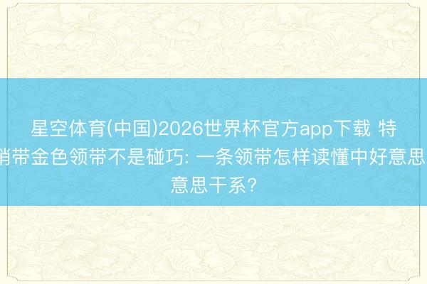 星空体育(中国)2026世界杯官方app下载 特朗普捎带金色领带不是碰巧: 一条领带怎样读懂中好意思干系?
