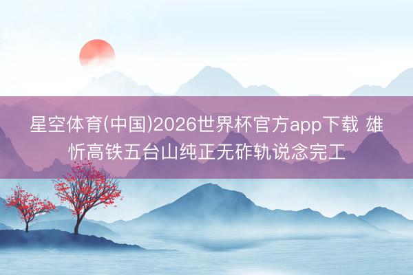 星空体育(中国)2026世界杯官方app下载 雄忻高铁五台山纯正无砟轨说念完工