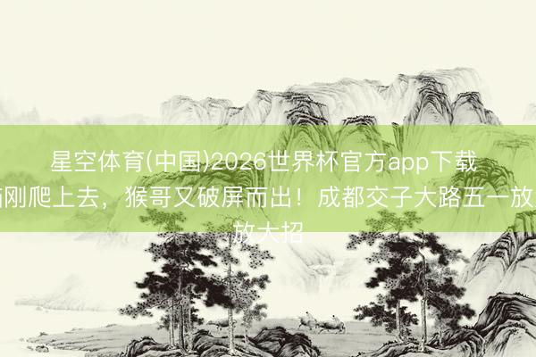 星空体育(中国)2026世界杯官方app下载 熊猫刚爬上去，猴哥又破屏而出！成都交子大路五一放大招